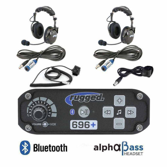 2 Person - RRP696 Bluetooth Intercom System with AlphaBass Headsets