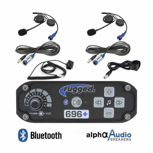 2 Person - RRP696 Intercom System with Alpha Audio Helmet Kits