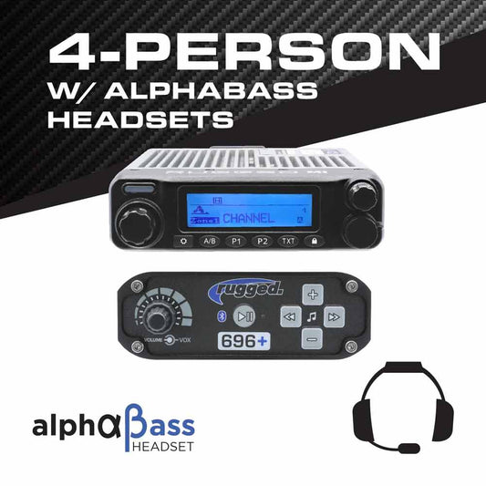 4 Person - 696 Complete Communication Intercom System - with ALPHA BASS