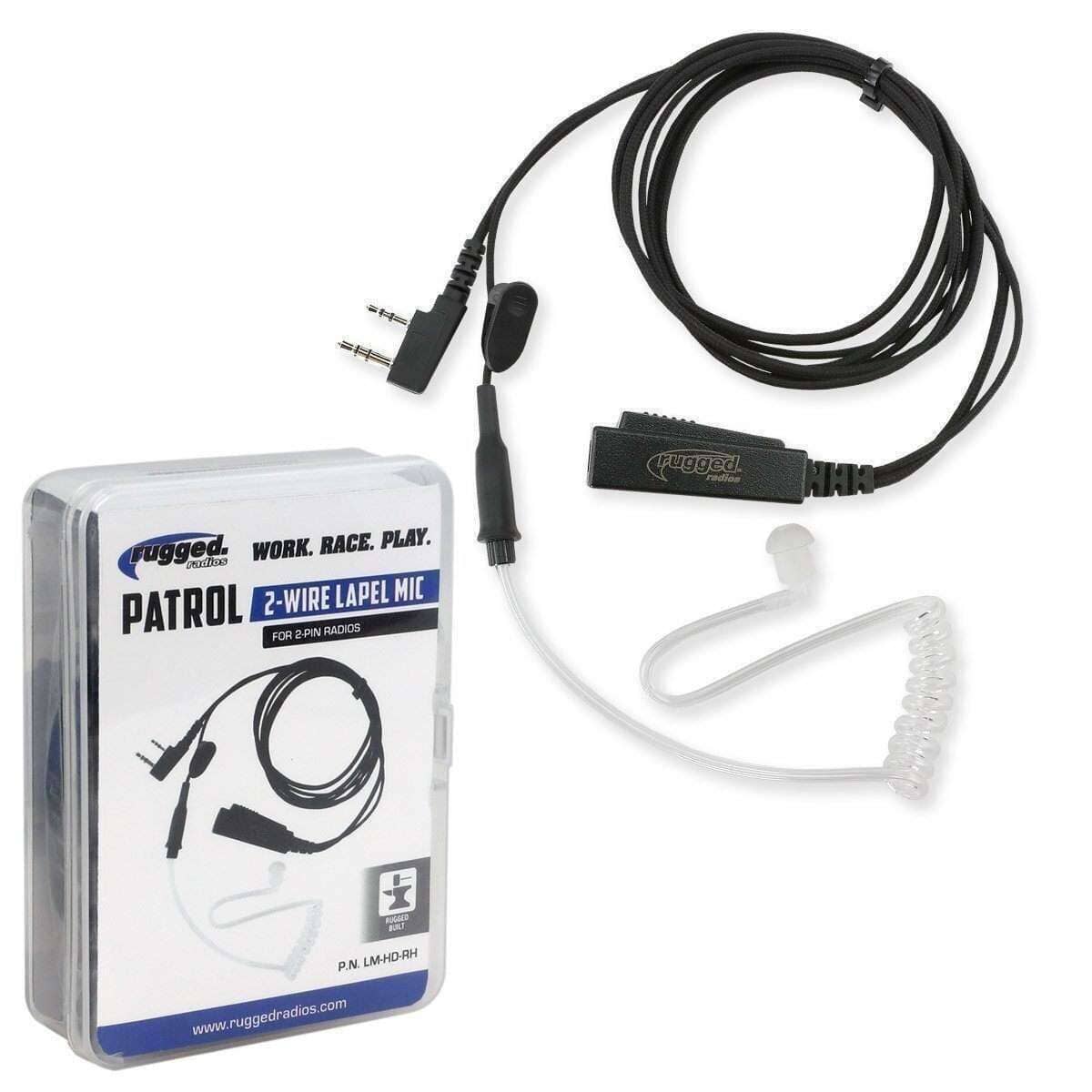 Auricular Laringófono Rugged de dos viaspara para Radio Walkie Talkie ESP - By Rugged Radios