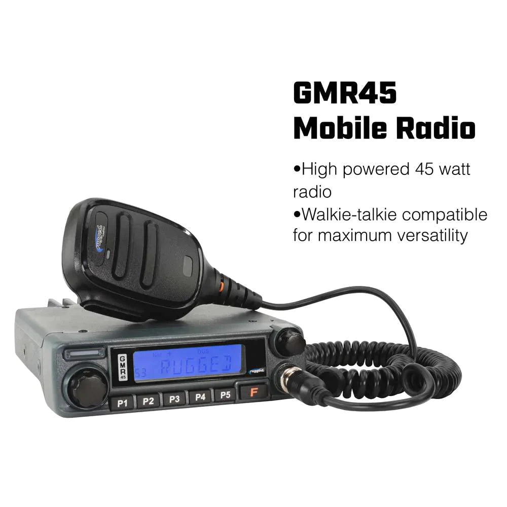 POWERHOUSE 45 - Watt GMRS Radio Can-Am Commander Maverick Complete UTV Communication Intercom Kit