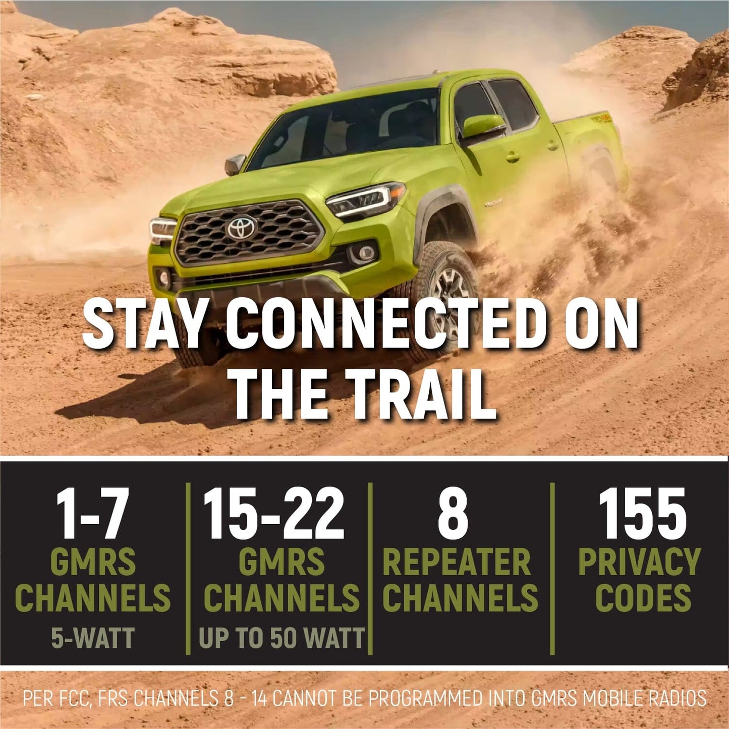 Toyota Tacoma, 4Runner, Lexus Two-Way GMRS Mobile Radio Kit