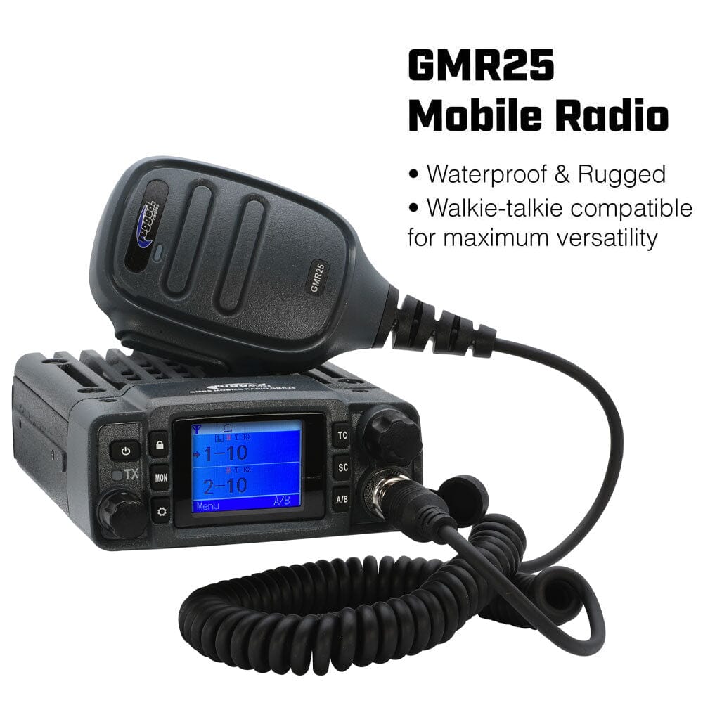 WATERPROOF 25-Watt GMRS Radio - Can-Am Commander Maverick Complete UTV Communication Intercom Kit with Glove Box Mount