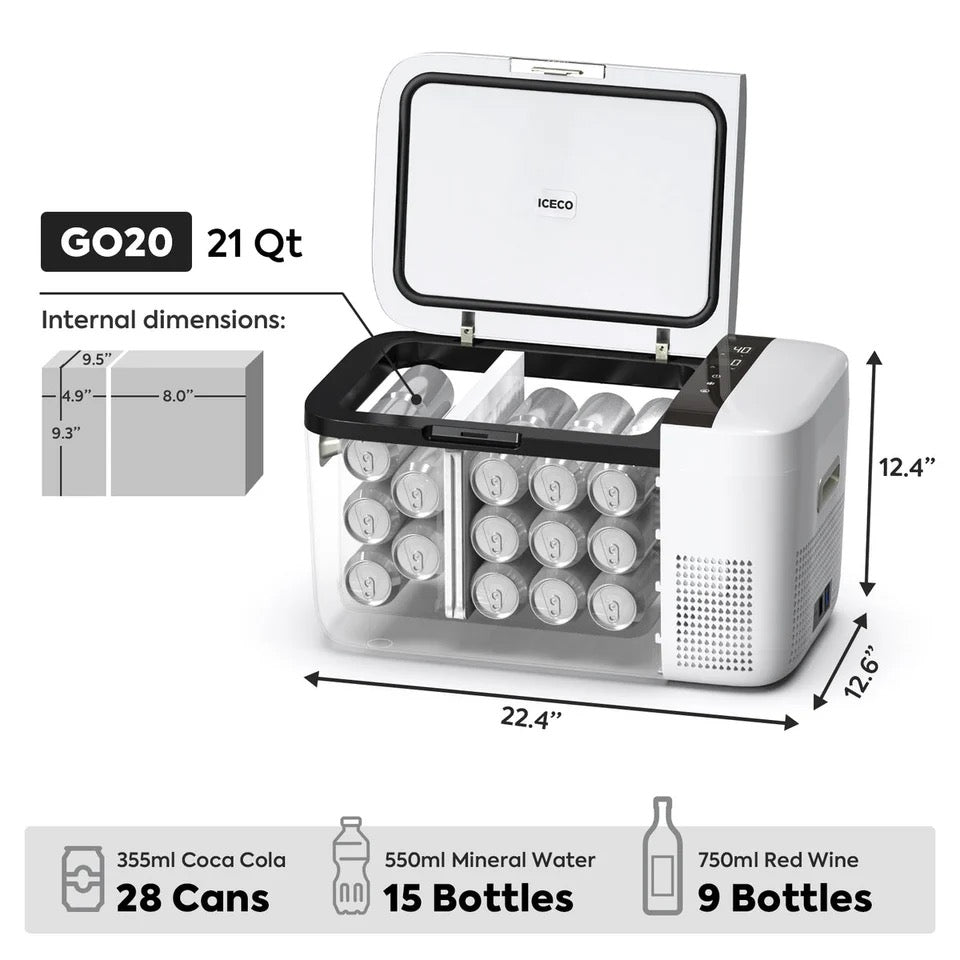 Iceco GO20 Dual Zone 12v Portable Freezer