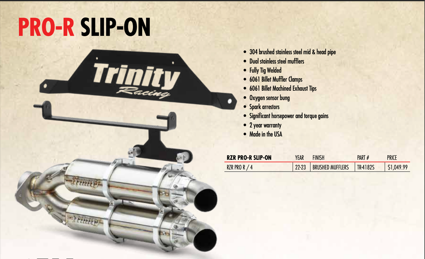 Trinity Racing 22-23 Pro R slip on exhaust