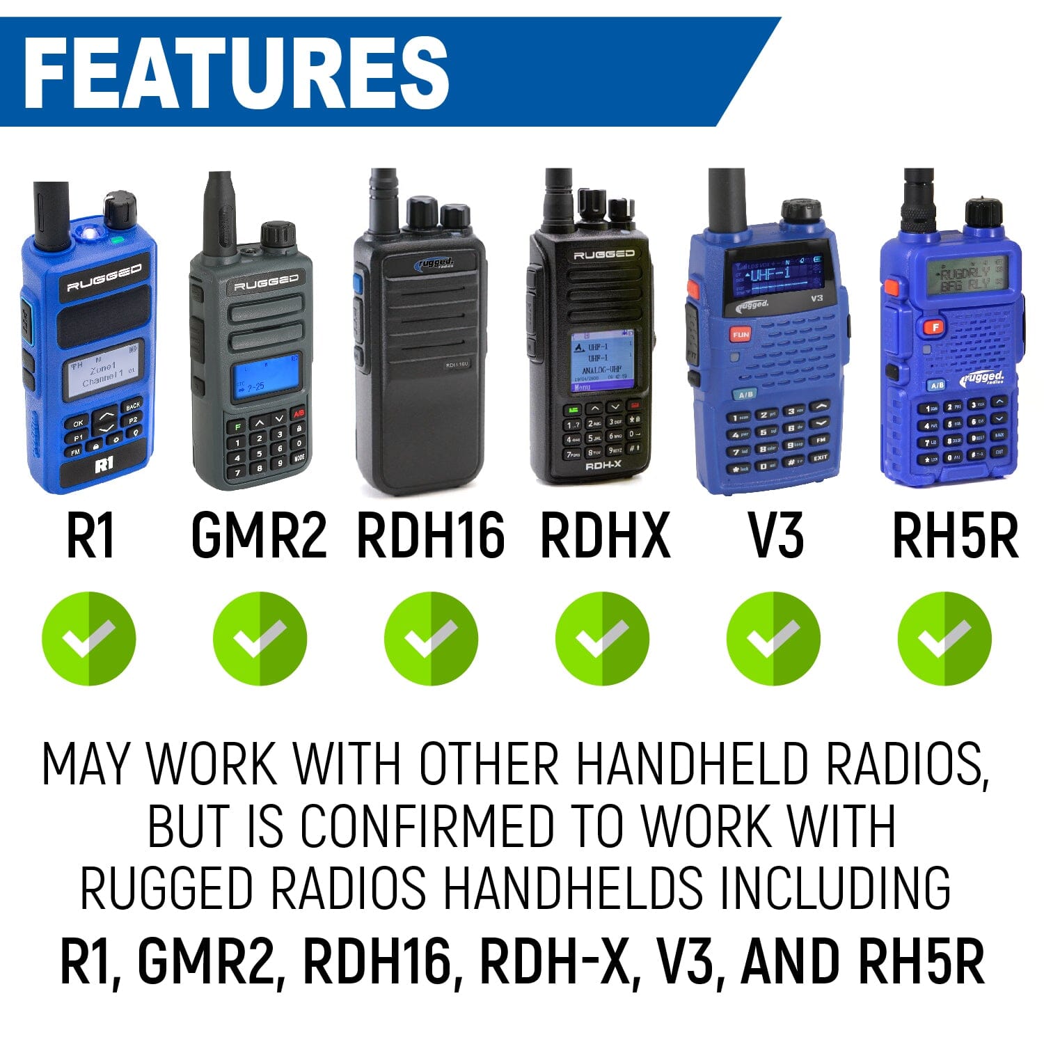 Handheld Radio Mount for R1 / GMR2 / RDH16 / V3 / RH5R