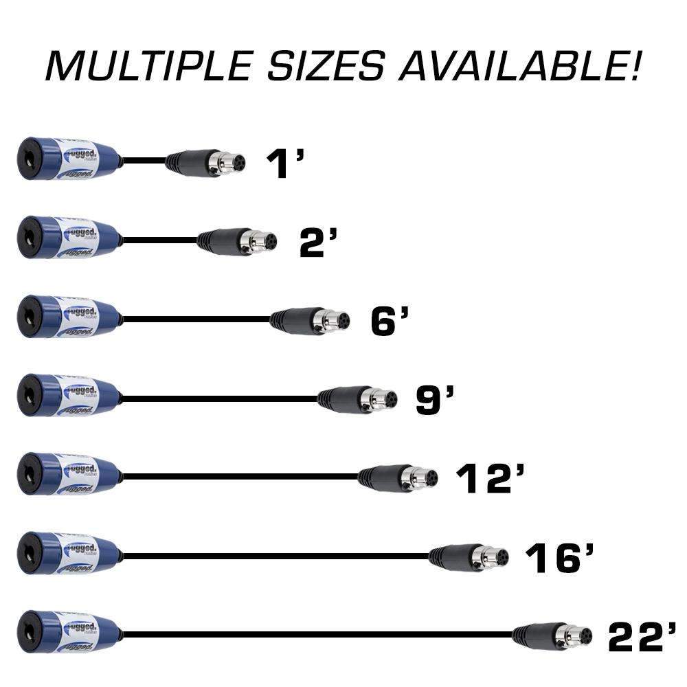 OFFROAD Straight Cable to Intercom (Select Length)