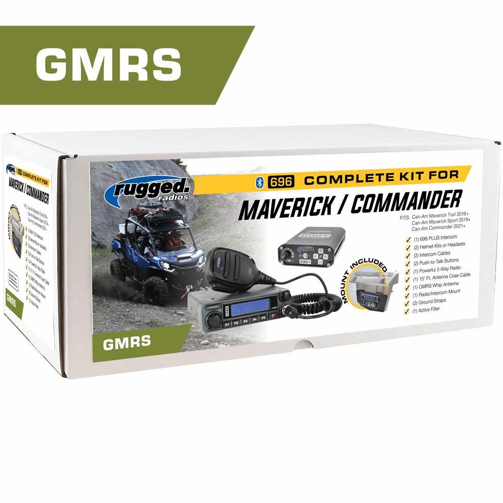 POWERHOUSE 45 - Watt GMRS Radio Can-Am Commander Maverick Complete UTV Communication Intercom Kit