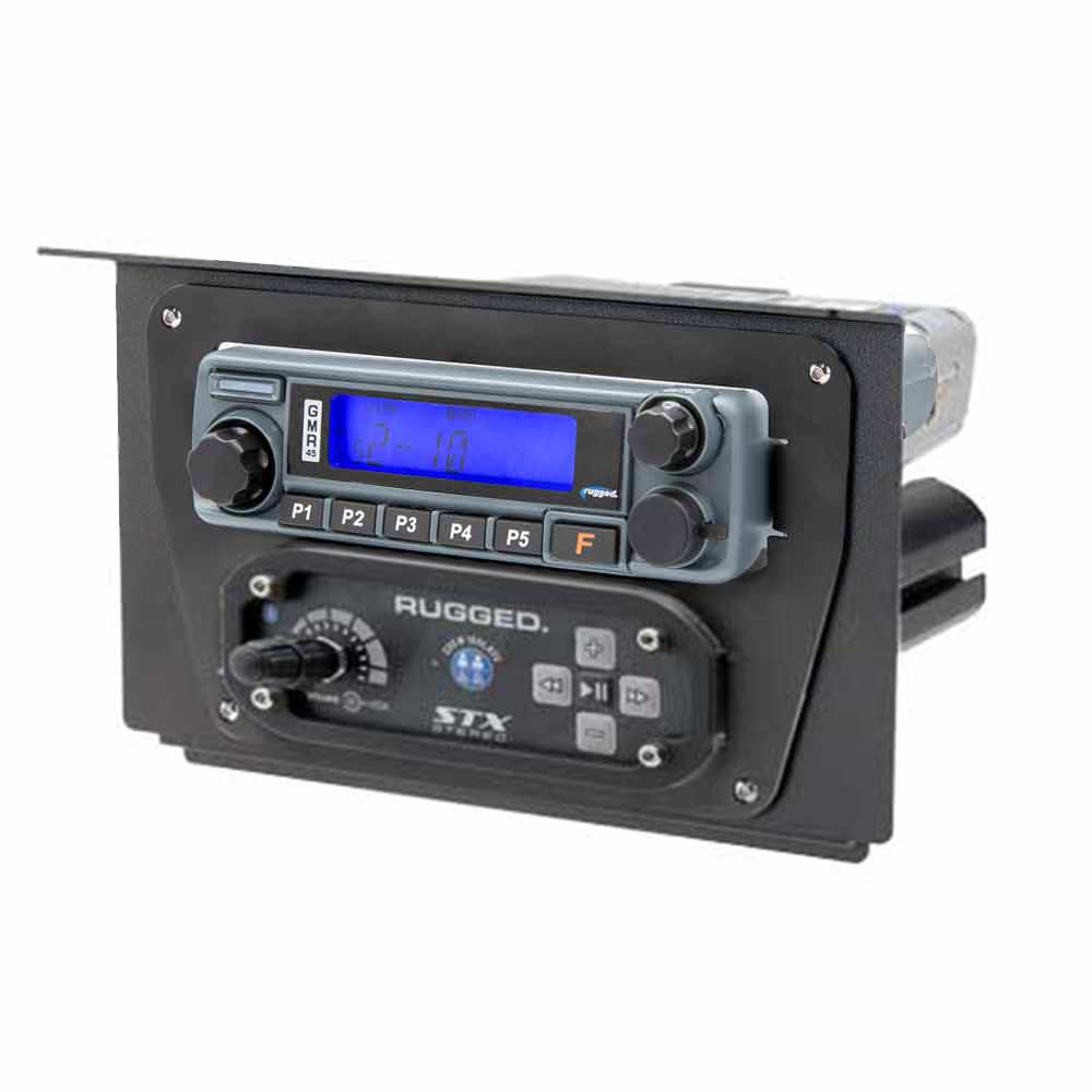 POWERHOUSE 45-Watt GMRS Radio - Polaris RZR STX STEREO Complete UTV Communication Kit