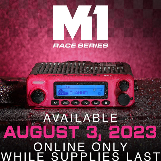 Radio Kit • Pink Rugged M1 RACE SERIES Waterproof Mobile Radio with Antenna • Digital and Analog