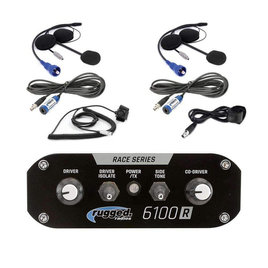 RRP6100 2 Person Race Intercom System with Helmet Kits