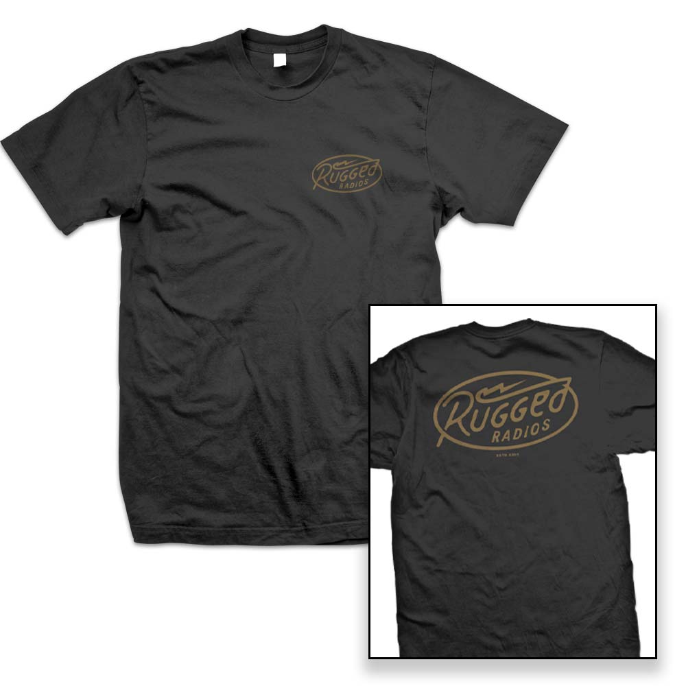 Rugged Radios 'Bolt' Men's T-Shirt - Black