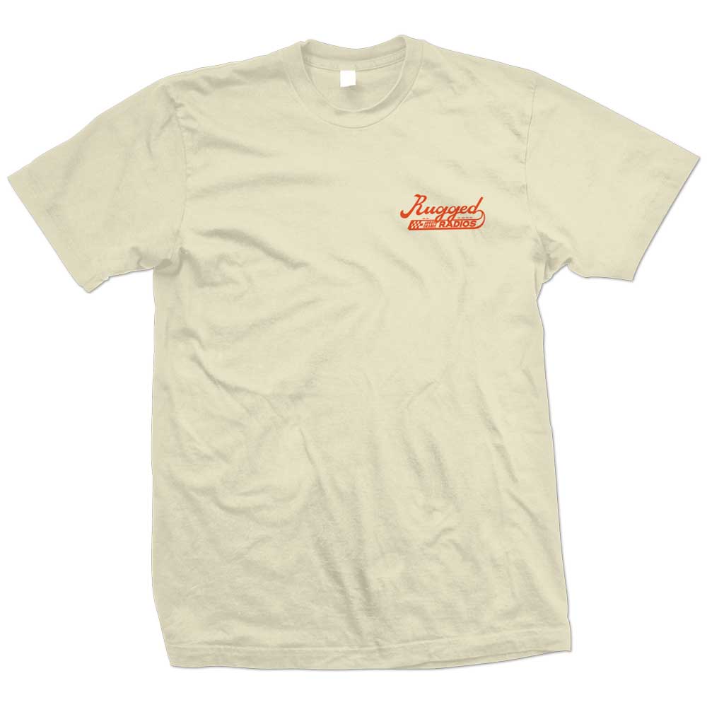 Rugged Radios 'Script' Men's T-Shirt - Natural / Orange