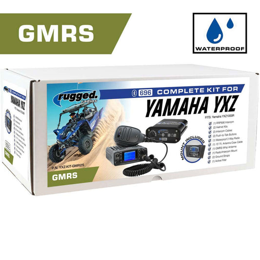 Waterproof GMRS Radio - Yamaha YXZ Complete UTV Communication Intercom Kit